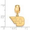 Black Bow Jewelry 14k Yellow Gold Plated Sterling Silver Dayton Flyers NCAA Bead Charm - 2 of 3