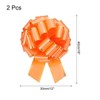 Unique Bargains Christmas Wedding Car Basket Gift Wrapping Large Organza Pull Bow 2 Pcs - 2 of 4
