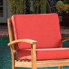 Christopher Knight Home Peyton Outdoor Acacia Wood Club Chairs with Water-Resistant Cushions (Set of 2) - 4 of 4