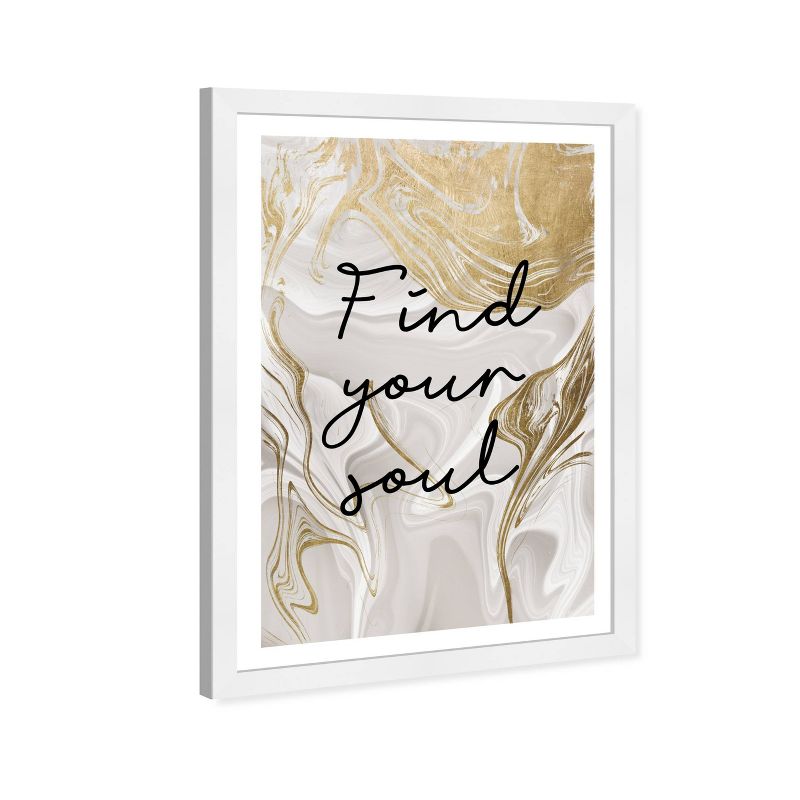 13&#34; x 19&#34; Find Your Soul Light Motivational Quotes Framed Wall Art Gold - Wynwood Studio, 5 of 8
