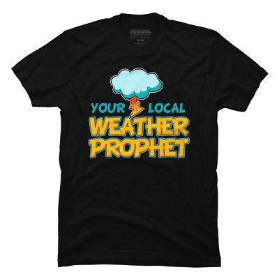 Men's Design By Humans Funny Meteorologist Gift TShirt My Kid Is A Weather Prophet By AmberDawn888 T-Shirt