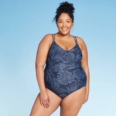 plus size strappy swimsuit