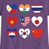 Girls' - Instant Message - AAPI Heart Flags Fitted Short Sleeve Graphic T-Shirt - 2 of 4