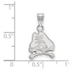 Black Bow Jewelry 10k White Gold East Carolina Pirates NCAA Small Pendant - 2 of 3