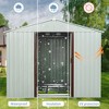 NicBex Durable Iron Outdoor Storage Shed with Gable Roof and Lockable Door Garden Shed with Window for Backyard, Lawn, Patio, White - 2 of 4