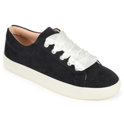 Journee Collection Womens Kinsley Round Toe Lace Up Sneakers