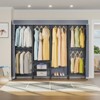 VIPEK V40C Plus Heavy Duty Clothes Rack with Cover, Extra Large Covered Wardrobe Closet Black Rack with Polyester Fabric Cover, Max Load 1300lbs - 2 of 4