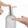 Unique Bargains Durable Cylinder Frosted Soap Dispenser 1 Pc - 3 of 4