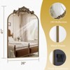 BEAUTYPEAK Vanity Wall Mirror Decorative Vintage Arched Bathroom Mirror Classic Designed Mirror - 4 of 4