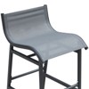 DOMETOUR 3-Piece Bar Height Bistro Set, Patio Pub Table & 2 Bar Chairs, Comfortable Design & Strong Build, Charcoal Gray - 4 of 4