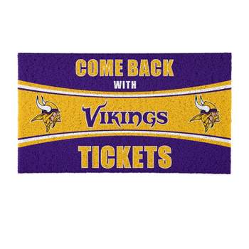 Evergreen Come Back with Tickets Minnesota Vikings 28" x 16" Woven PVC Indoor Outdoor Doormat
