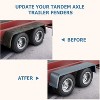 Acekool Trailer Fenders (2-Pack) - Fits 13"-15" Wheels on Tandem Axles, 12-Gauge Steel, 73"x10"x13" Unpainted - 3 of 4