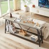 VYNXARIA 70.9" Extra Long Sofa Table, Console Behind Sofa, Entryway Table with Storage Shelves for Hallways, Living Rooms,Foyers,Entryways, Gray - 2 of 4