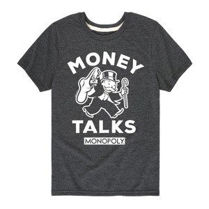 Boys' - Monopoly - Money Talks Short Sleeve Graphic T-Shirt - 1 of 4