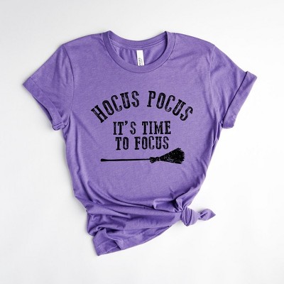Simply Sage Market Women's Hocus Pocus Time To Focus Short Sleeve Graphic Tee, Teacher