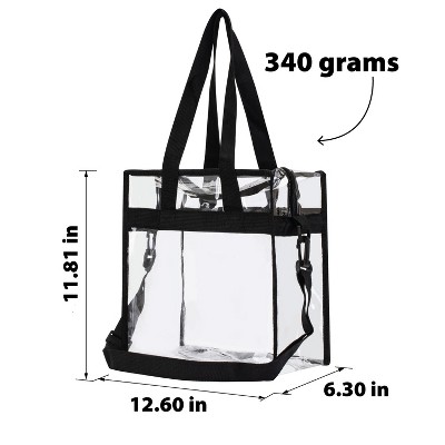 Garnen Clear Bag for Stadium 12x6x12, Crossbody Shoulder Tote Bag With Zipper, Clear Stadium Approved Bag See Through Bag for Events Travel Concert — фото 4
