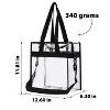 Garnen Clear Bag for Stadium 12x6x12, Clear Bag Crossbody, Shoulder Tote Bag With Zipper, Clear Stadium Approved Bag See Through Bag for Events Travel - 4 of 4