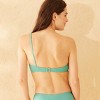 Women's Lurex One Shoulder Bandeau Bikini Top - Shade & Shore™ Turquoise Green - image 2 of 4