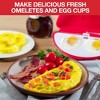 Microwave 2 in 1 Egg Cooker- Make Easy Omelets or Egg Cups w Removable Tray- Poacher for Fried or Scrambled Egg- Steel Whisk & Recipe Book included - 4 of 4