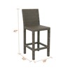 Covers & All Universal 30 in Armless Bar Stool, 18 in W, Oyster Flat Wicker - 4 of 4