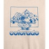 Women's - Peanuts - Snoopy Colorado Mountain Skiing Lightweight French Terry Wide Neck Long Sleeve Shirt - 2 of 4