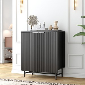 Hommoo Modern Fluted Door Accent Cabinet - 1 of 4