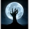 Men's Design By Humans Halloween! Zombie Hand Reaching from Grave T-Shirt By EBCD T-Shirt - 2 of 4