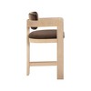 Meridian Furniture,Sacha Brown Velvet Stool - 4 of 4