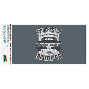 Supernatural Winchester Brothers Impala Automotive Bumper Sticker - 1 of 4