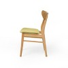 GDFStudio Toranto Mid-Century Modern Fabric Upholstered Rubberwood Dining Chairs (Set of 2) - 4 of 4