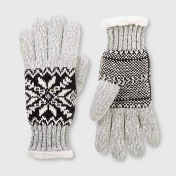 Isotoner Adult Snowflake Knit Gloves
