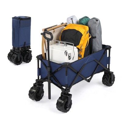 Karl Home 42'' W Portable Garden Cart Collapsible Utility Wagon