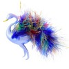 De Carlini Italian Ornaments 5.0 Inch Winter Plumiera Christmas Tree Ornament , Feathers Peacock (1PC) - 3 of 4