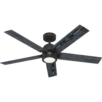 Hunter 52" Erling Ceiling Fan Matte Black with Integrated Light Kit and Handheld Remote