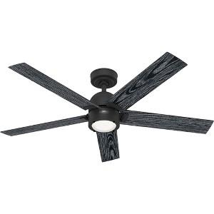 Hunter 52" Erling Ceiling Fan Matte Black with Integrated Light Kit and Handheld Remote - 1 of 1