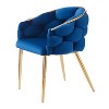 CAVINAS Luxury Velvet Accent Chair with Gold Metal Legs,Handcrafted Modern Arm Chair for Living Room,Bedroom,Office - 2 of 4