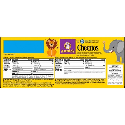 Cheerios Annies Fruit Snacks Breakfast Cereal Pouches - 10ct