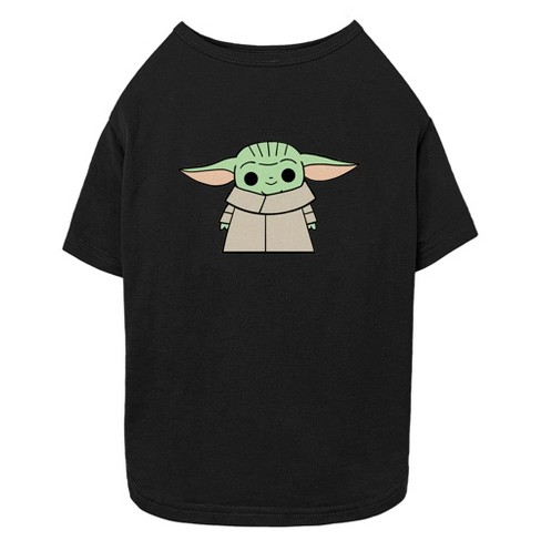 Star Wars: The Mandalorian Chibi The Child Dog T-shirt - Black - Large ...