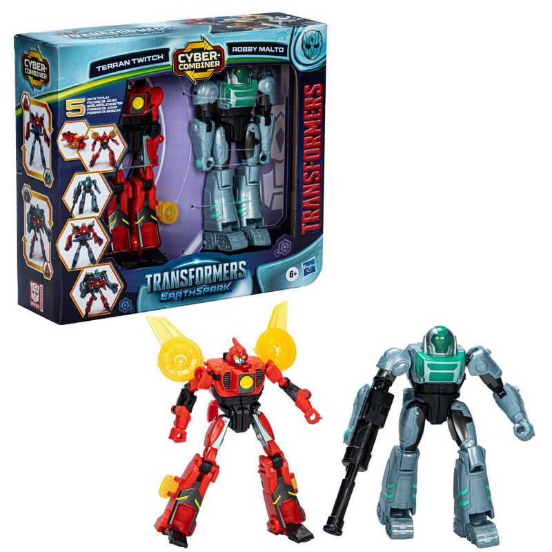 Transformers EarthSpark Terran Twitch and Robby Malto Cyber-Combiner Action Figure Set - 2pk, 4 of 9
