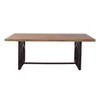 Treasure Trove Accents Dining Table Gateway Natural/Nightshade Black: Mango Wood, 6-Seater, Double Pedestal Base - 2 of 4