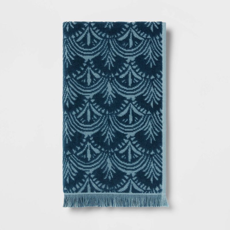Plush Scallop Towel Teal Blue - Threshold™, 1 of 7