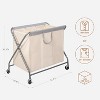 160L Collapsible Laundry Hamper with Wheels, Rolling Laundry Basket, Heavy Duty Laundry Sorter with Removable Bag - 3 of 4