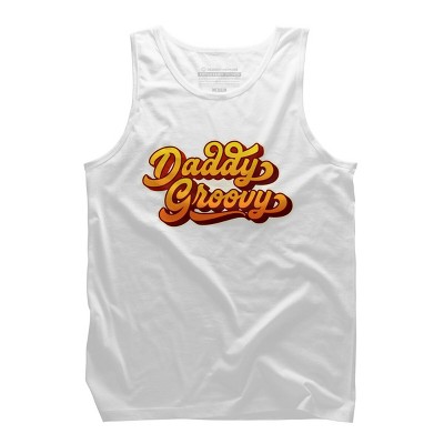 Men's Design By Humans Retro Vintage Daddys Groovy By AmberDawn888 Tank Top