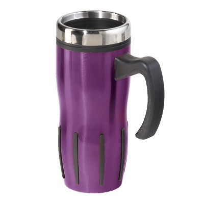 OGGI Lustre Purple Stainless Steel 16 Ounce Multi-Grip Mug