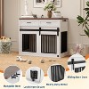 coucheta44.5'' Dog Crate Furniture with Hook and Storage Drawer, Wooden Dog Kennel with Sliding Barn Door Indoor Furniture Style Dog Crates End Table - 2 of 3