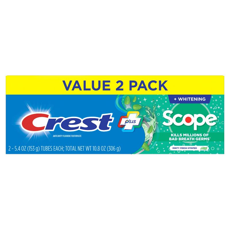 Crest + Scope Complete Whitening Toothpaste - Minty Fresh, 3 of 10