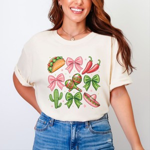 Simply Sage Market Fiesta Coquette Collage Garment Dyed Tee - 1 of 4