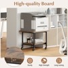 Tangkula 2-Tier Rolling Under Desk Printer Cart with 2 Storage Shelves Printer Stand for home office - 4 of 4