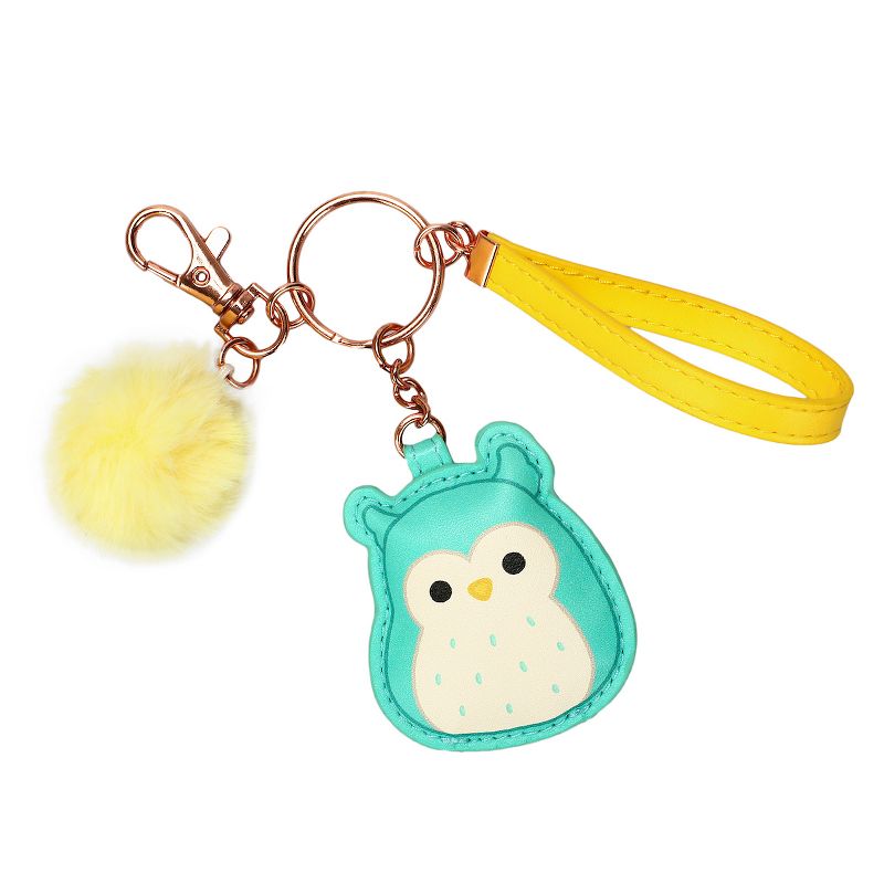Squishmallows Winston The Owl & Puff Pom Keychain With Wristlet Strap, 1 of 3