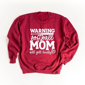 Simply Sage Market Women's Graphic Sweatshirt Warning Softball Mom - 1 of 4